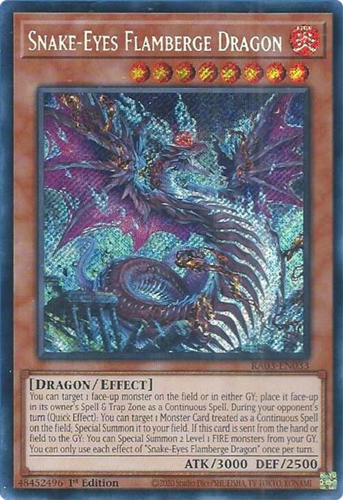 Snake-Eyes Flamberge Dragon (Secret Rare) [RA03-EN033] Secret Rare | Gam3 Escape