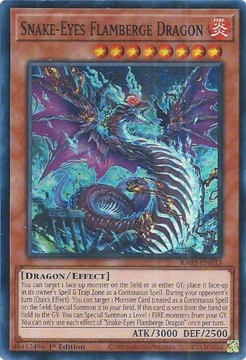 Snake-Eyes Flamberge Dragon [RA03-EN033] Super Rare | Gam3 Escape