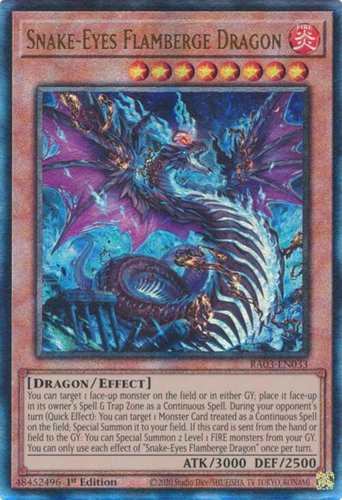 Snake-Eyes Flamberge Dragon (UTR) [RA03-EN033] Prismatic Ultimate Rare | Gam3 Escape