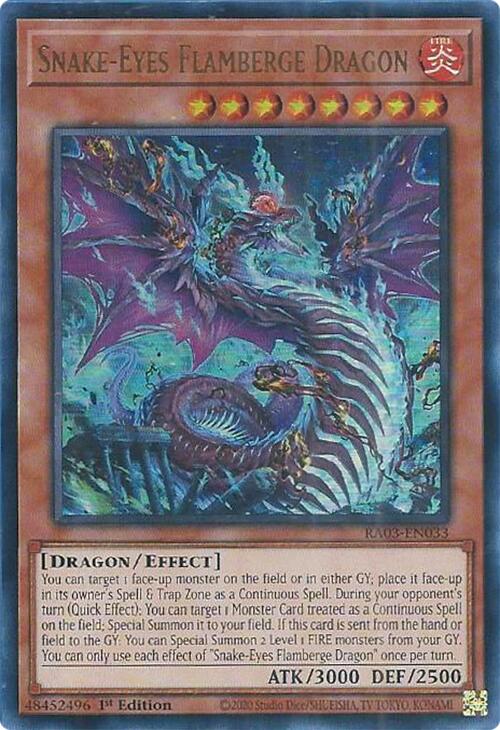 Snake-Eyes Flamberge Dragon (UR) [RA03-EN033] Ultra Rare | Gam3 Escape