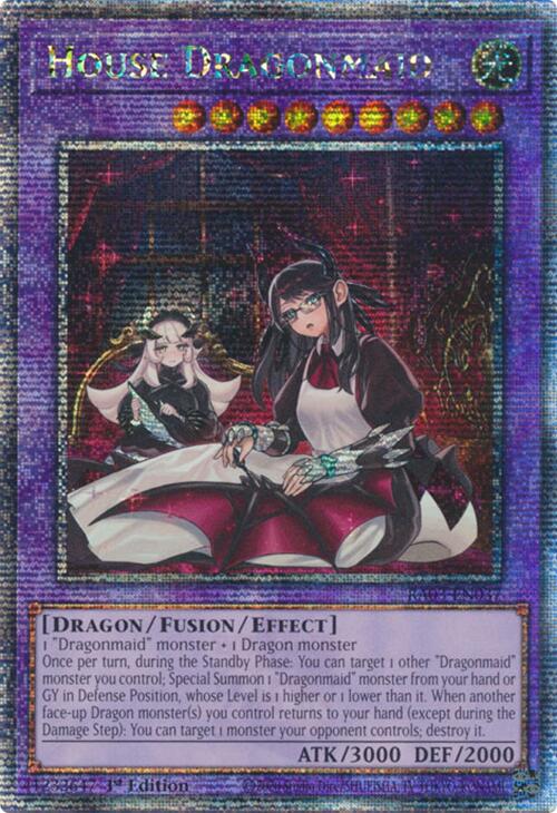 House Dragonmaid (Alternate Art) (Quarter Century Secret Rare) [RA03-EN037] Quarter Century Secret Rare | Gam3 Escape