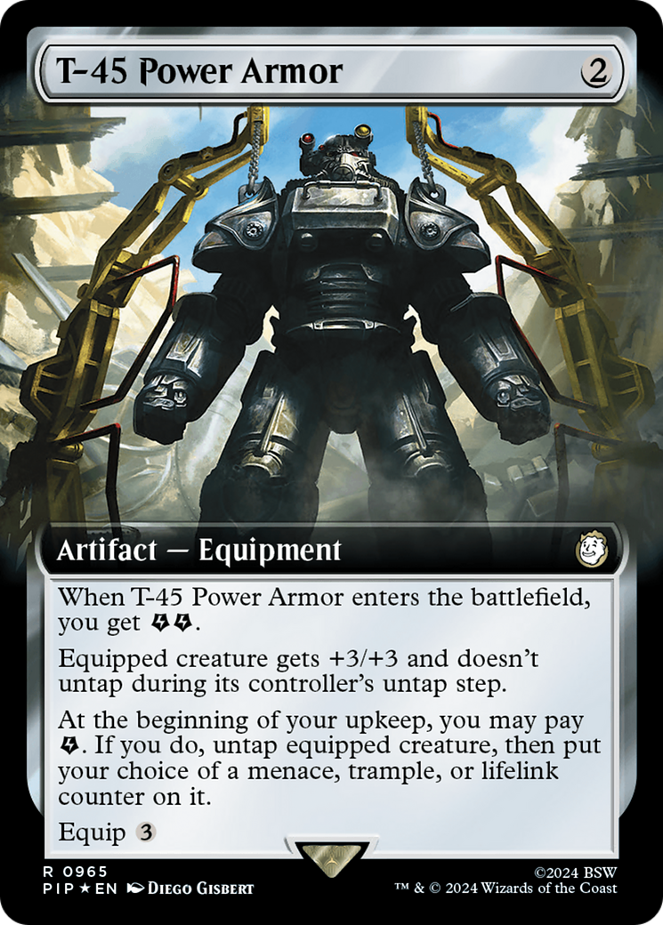 T-45 Power Armor (Extended Art) (Surge Foil) [Fallout] | Gam3 Escape