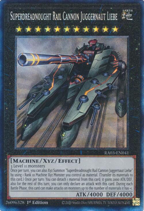 Superdreadnought Rail Cannon Juggernaut Liebe (CR) [RA03-EN041] Prismatic Collector's Rare | Gam3 Escape