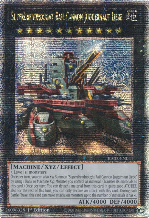 Superdreadnought Rail Cannon Juggernaut Liebe (Alternate Art) (Quarter Century Secret Rare) [RA03-EN041] Quarter Century Secret Rare | Gam3 Escape