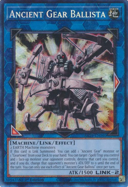 Ancient Gear Ballista (CR) [RA03-EN046] Prismatic Collector's Rare | Gam3 Escape
