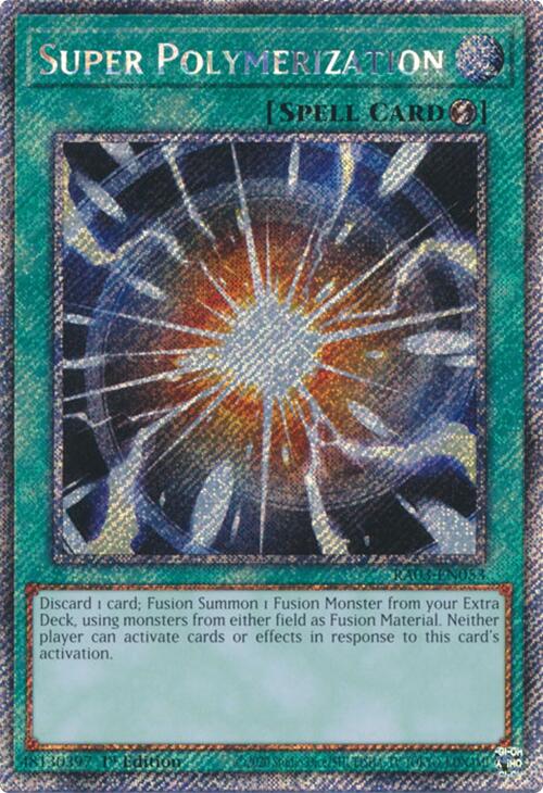 Super Polymerization (Platinum Secret Rare) [RA03-EN053] Platinum Secret Rare | Gam3 Escape