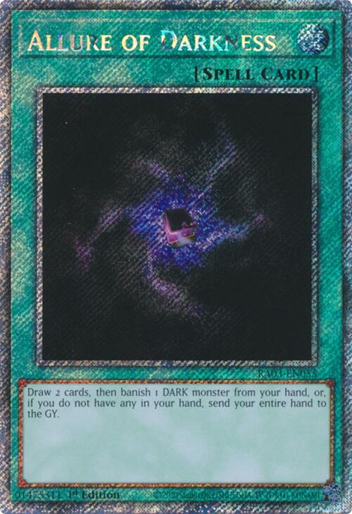 Allure of Darkness (Platinum Secret Rare) [RA03-EN055] Platinum Secret Rare | Gam3 Escape