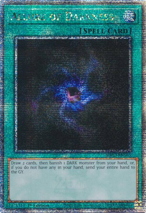 Allure of Darkness (Quarter Century Secret Rare) [RA03-EN055] Quarter Century Secret Rare | Gam3 Escape