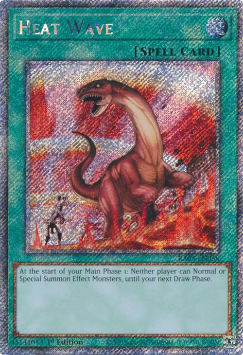 Heat Wave (Platinum Secret Rare) [RA03-EN058] Platinum Secret Rare | Gam3 Escape