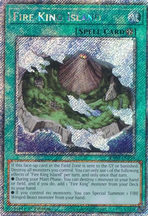 Fire King Island (Platinum Secret Rare) [RA03-EN059] Platinum Secret Rare | Gam3 Escape