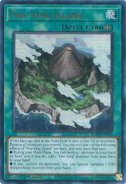 Fire King Island (UR) [RA03-EN059] Ultra Rare | Gam3 Escape