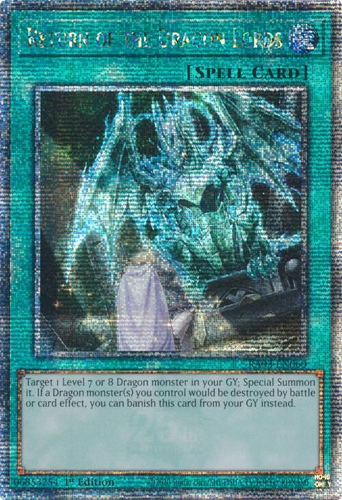 Return of the Dragon Lords (Quarter Century Secret Rare) [RA03-EN060] Quarter Century Secret Rare | Gam3 Escape