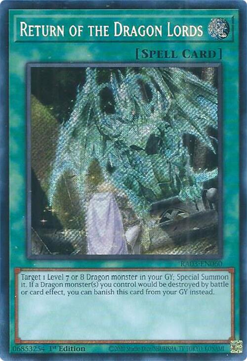 Return of the Dragon Lords (Secret Rare) [RA03-EN060] Secret Rare | Gam3 Escape