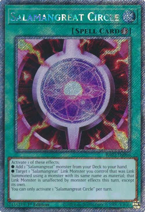 Salamangreat Circle (Platinum Secret Rare) [RA03-EN066] Platinum Secret Rare | Gam3 Escape