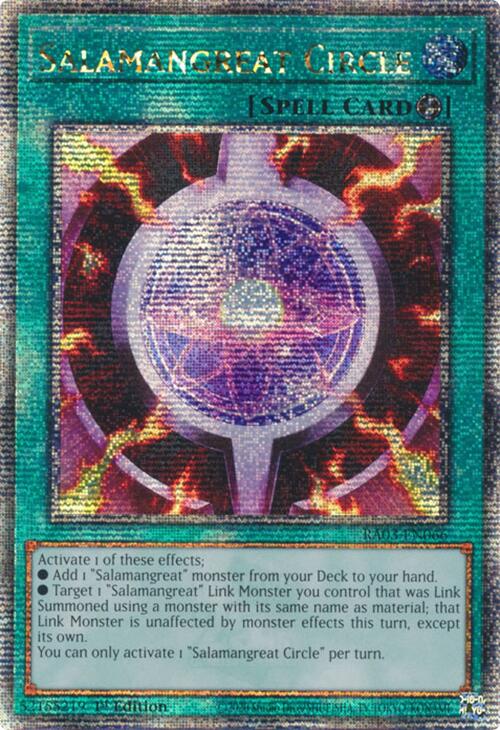 Salamangreat Circle (Quarter Century Secret Rare) [RA03-EN066] Quarter Century Secret Rare | Gam3 Escape