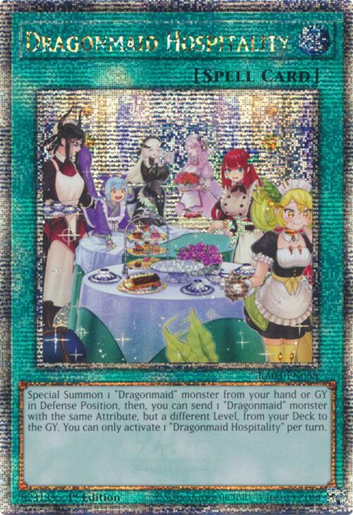 Dragonmaid Hospitality (Alternate Art) (Quarter Century Secret Rare) [RA03-EN068] Quarter Century Secret Rare | Gam3 Escape