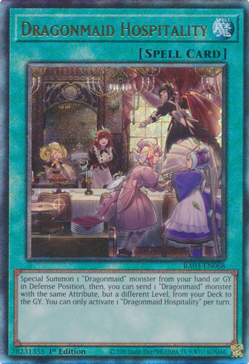 Dragonmaid Hospitality (UTR) [RA03-EN068] Prismatic Ultimate Rare | Gam3 Escape