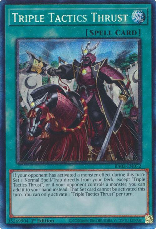 Triple Tactics Thrust (CR) [RA03-EN072] Prismatic Collector's Rare | Gam3 Escape