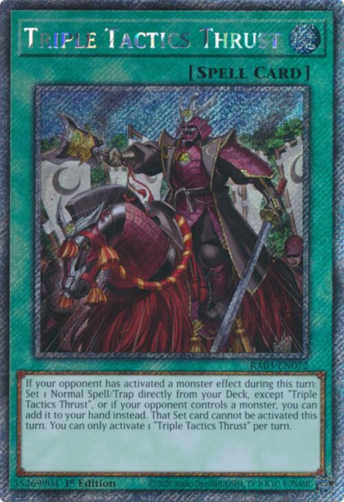 Triple Tactics Thrust (Platinum Secret Rare) [RA03-EN072] Platinum Secret Rare | Gam3 Escape