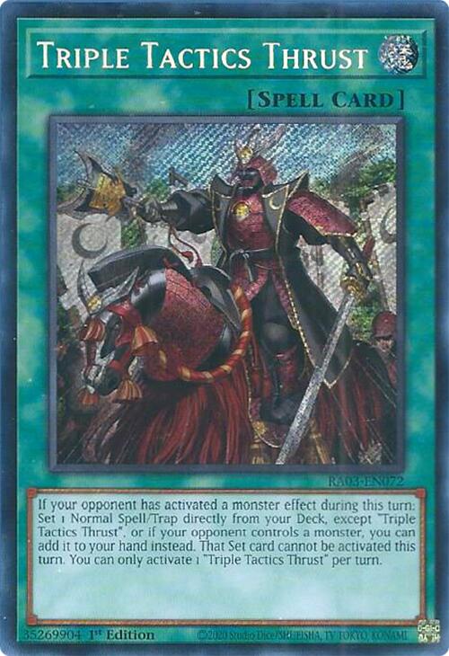 Triple Tactics Thrust (Secret Rare) [RA03-EN072] Secret Rare | Gam3 Escape