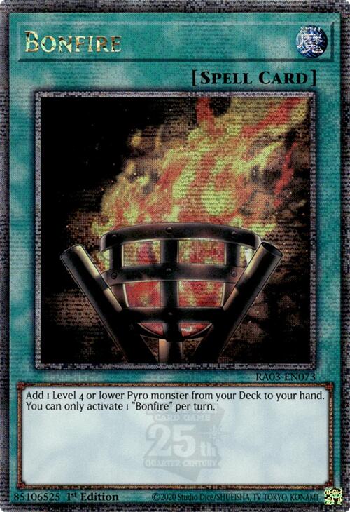 Bonfire (Quarter Century Secret Rare) [RA03-EN073] Quarter Century Secret Rare | Gam3 Escape