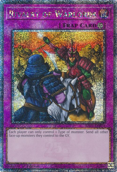 Rivalry of Warlords (Quarter Century Secret Rare) [RA03-EN075] Quarter Century Secret Rare | Gam3 Escape