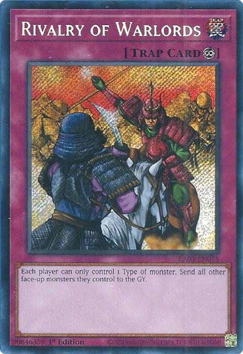 Rivalry of Warlords (Secret Rare) [RA03-EN075] Secret Rare | Gam3 Escape