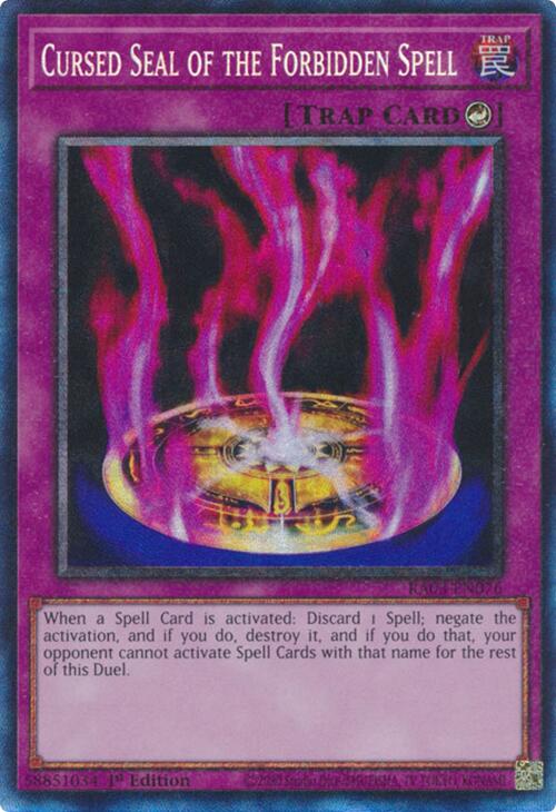 Cursed Seal of the Forbidden Spell (CR) [RA03-EN076] Prismatic Collector's Rare | Gam3 Escape