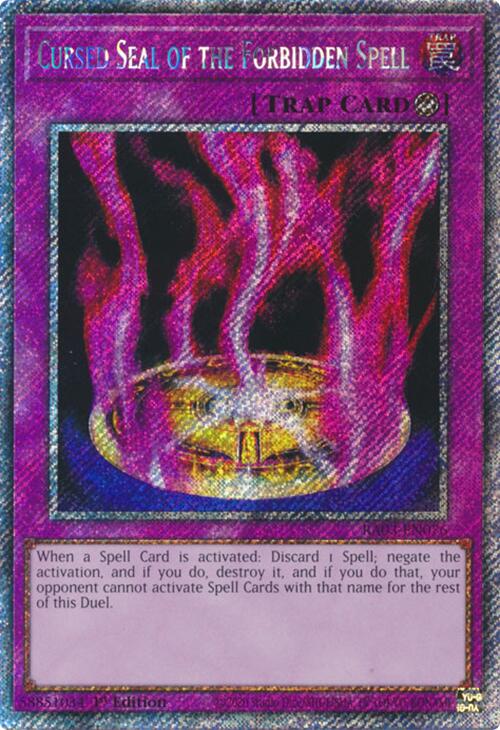 Cursed Seal of the Forbidden Spell (Platinum Secret Rare) [RA03-EN076] Platinum Secret Rare | Gam3 Escape