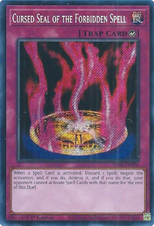 Cursed Seal of the Forbidden Spell (Secret Rare) [RA03-EN076] Secret Rare | Gam3 Escape