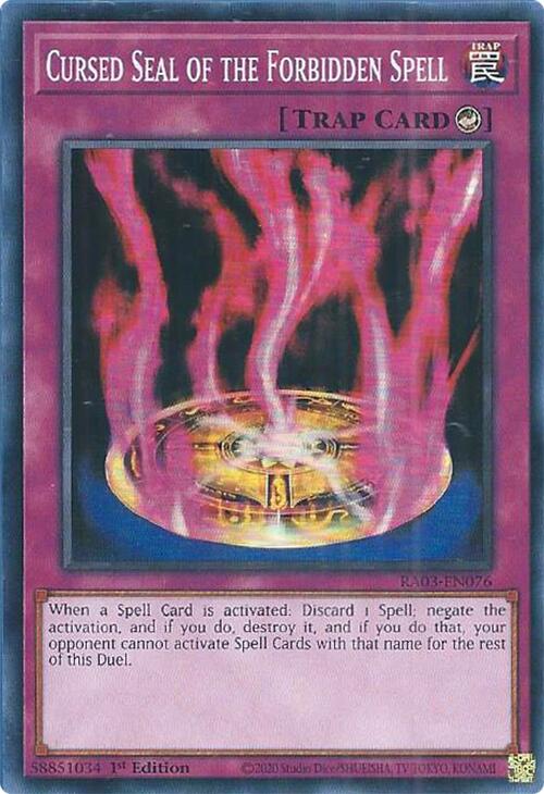 Cursed Seal of the Forbidden Spell [RA03-EN076] Super Rare | Gam3 Escape