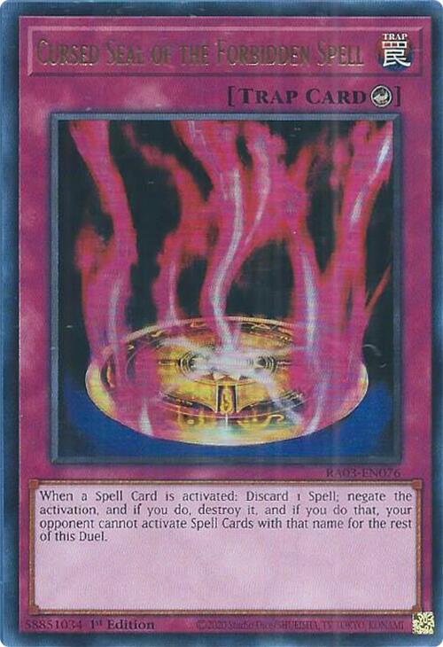 Cursed Seal of the Forbidden Spell (UR) [RA03-EN076] Ultra Rare | Gam3 Escape