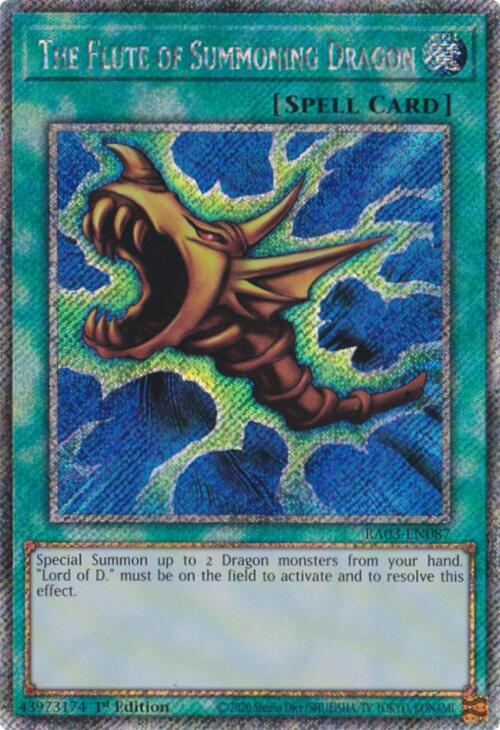 The Flute of Summoning Dragon (Platinum Secret Rare) [RA03-EN087] Platinum Secret Rare | Gam3 Escape