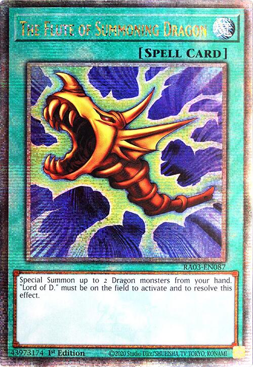 The Flute of Summoning Dragon (Quarter Century Secret Rare) [RA03-EN087] Quarter Century Secret Rare | Gam3 Escape