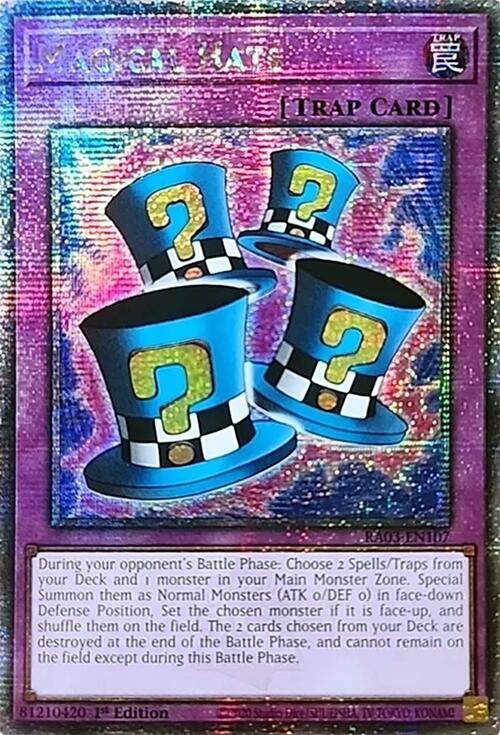 Magical Hats (Quarter Century Secret Rare) [RA03-EN107] Quarter Century Secret Rare | Gam3 Escape