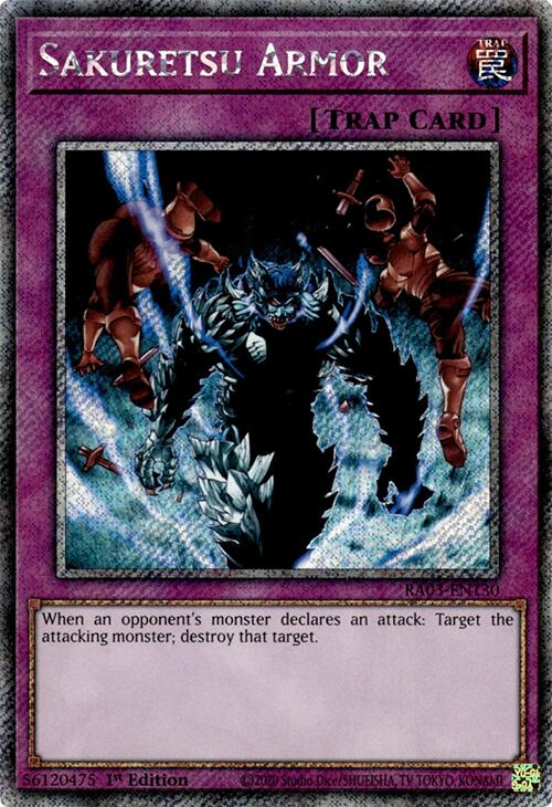 Sakuretsu Armor (Platinum Secret Rare) [RA03-EN130] Platinum Secret Rare | Gam3 Escape