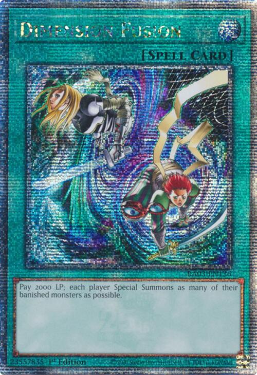 Dimension Fusion (Quarter Century Secret Rare) [RA03-EN136] Quarter Century Secret Rare | Gam3 Escape