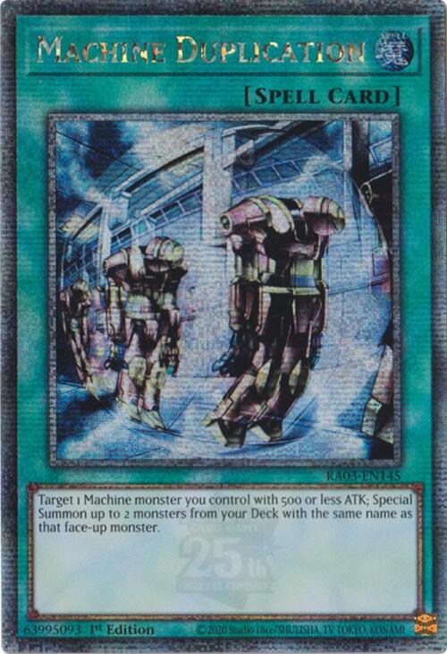 Machine Duplication (Quarter Century Secret Rare) [RA03-EN145] Quarter Century Secret Rare | Gam3 Escape