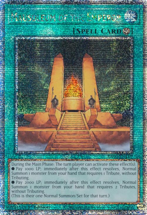 Mausoleum of the Emperor (Quarter Century Secret Rare) [RA03-EN167] Quarter Century Secret Rare | Gam3 Escape