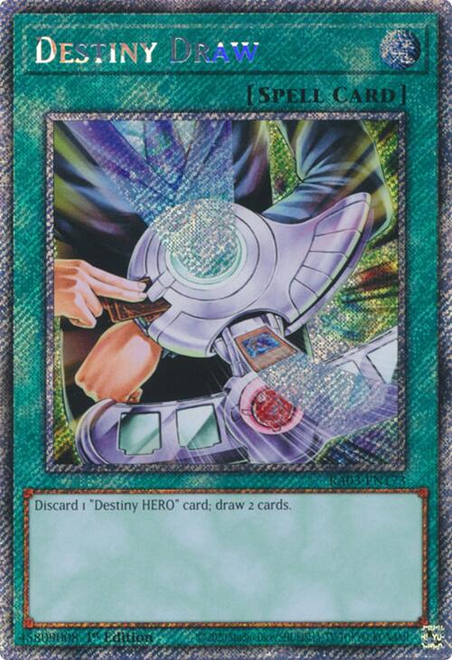 Destiny Draw (Platinum Secret Rare) [RA03-EN173] Platinum Secret Rare | Gam3 Escape