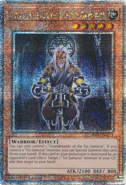 Grandmaster of the Six Samurai (Quarter Century Secret Rare) [RA03-EN174] Quarter Century Secret Rare | Gam3 Escape