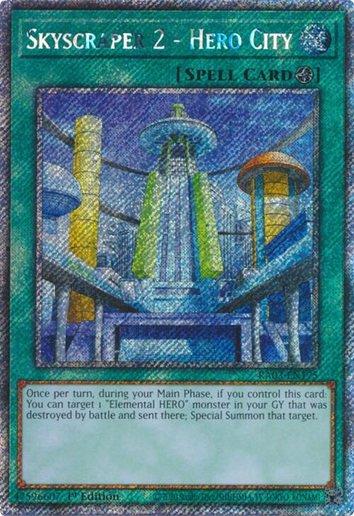 Skyscraper 2 - Hero City (Platinum Secret Rare) [RA03-EN175] Platinum Secret Rare | Gam3 Escape