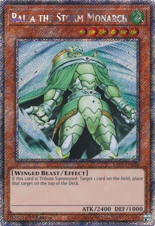 Raiza the Storm Monarch (Platinum Secret Rare) [RA03-EN180] Platinum Secret Rare | Gam3 Escape