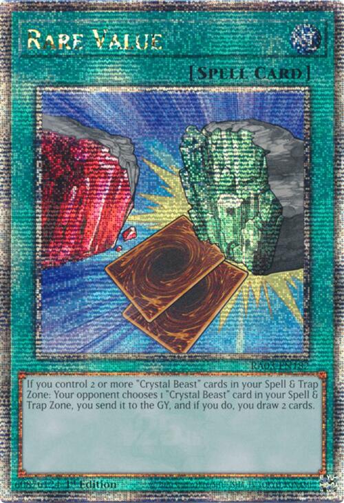 Rare Value (Quarter Century Secret Rare) [RA03-EN182] Quarter Century Secret Rare | Gam3 Escape