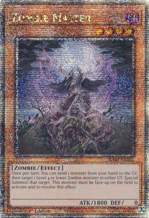 Zombie Master (Quarter Century Secret Rare) [RA03-EN185] Quarter Century Secret Rare | Gam3 Escape