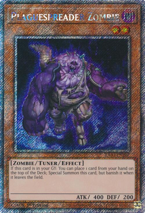 Plaguespreader Zombie (Platinum Secret Rare) [RA03-EN207] Platinum Secret Rare | Gam3 Escape