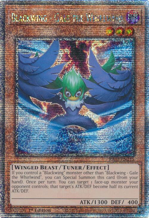 Blackwing - Gale the Whirlwind (Quarter Century Secret Rare) [RA03-EN215] Quarter Century Secret Rare | Gam3 Escape