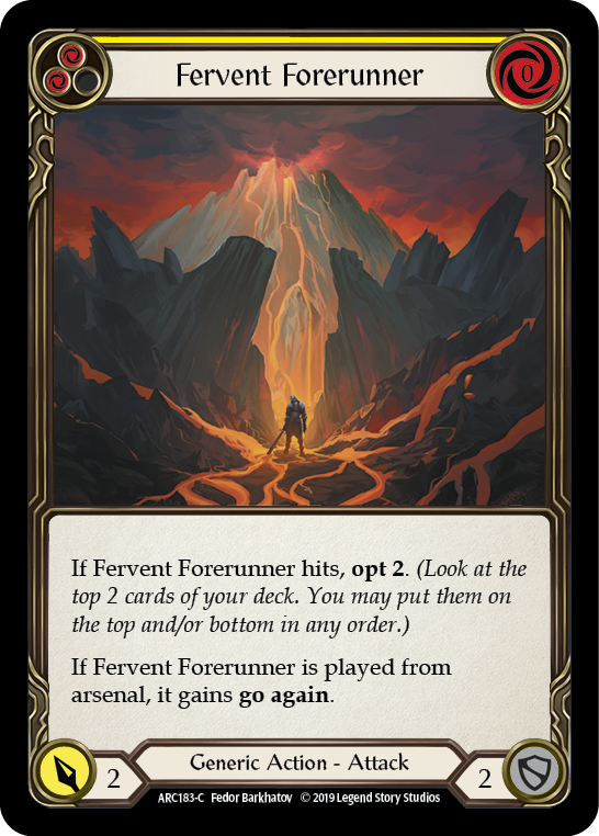 Fervent Forerunner (Yellow) [ARC183-C] (Arcane Rising)  1st Edition Normal | Gam3 Escape