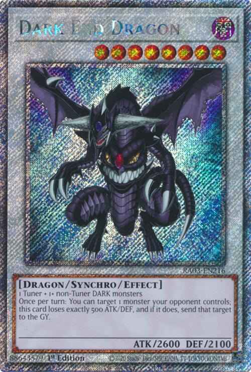 Dark End Dragon (Platinum Secret Rare) [RA03-EN216] Platinum Secret Rare | Gam3 Escape