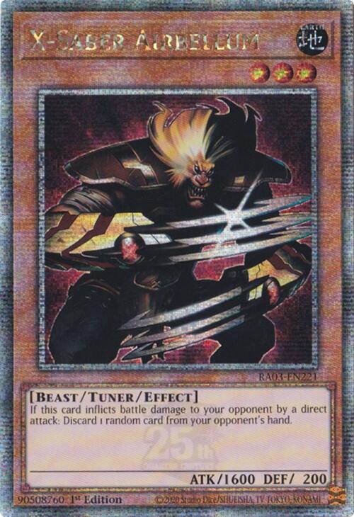 X-Saber Airbellum (Quarter Century Secret Rare) [RA03-EN221] Quarter Century Secret Rare | Gam3 Escape